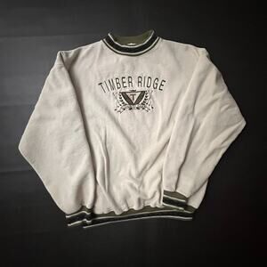 Vintage Country Club Sweatshirt Mens Medium Ivory Made in USA Golf Timber Ridge